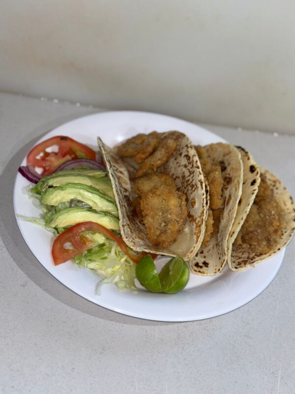 Tacos de Camarones Empanizados